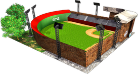 Illustration of a baseball stadium