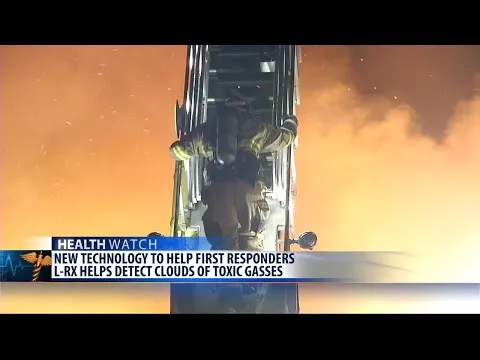 Video still from the KTVQ News segment on LR-x and Billings firefighters